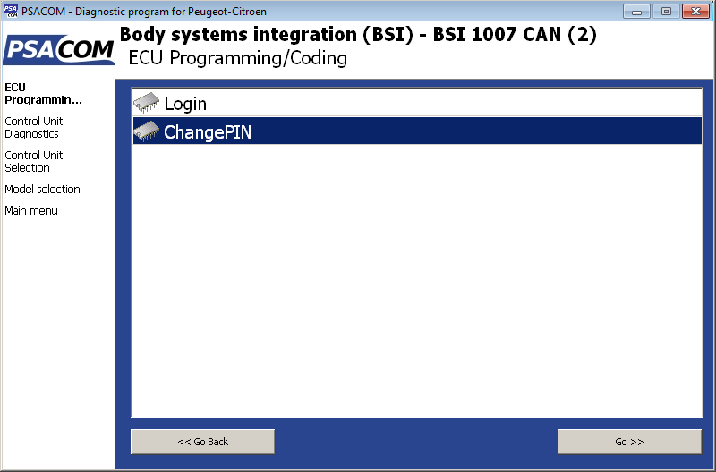 psacom13: OBD-II diagnostic program screenshot